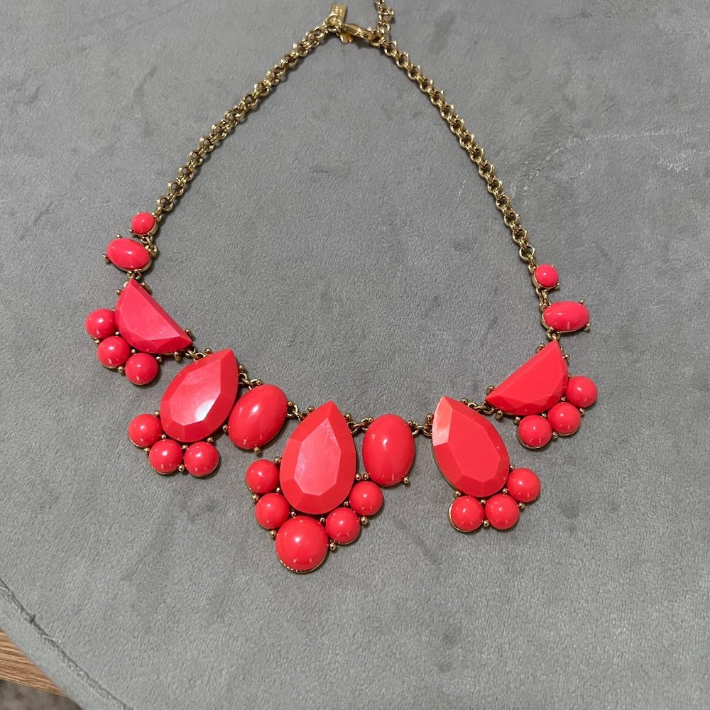 Kate Spade 'Day Tripper' Bib Necklace, Coral and Gold